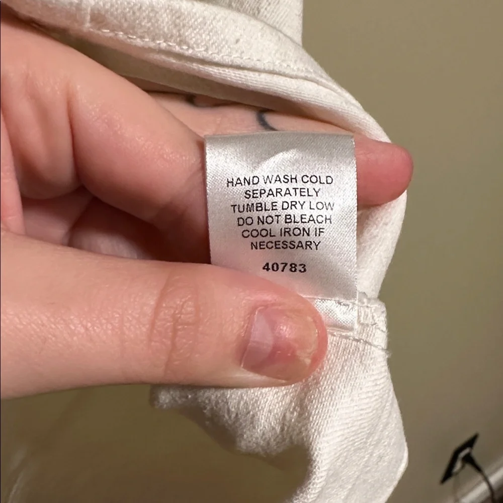 SugarLips White Jean Skirt Size Large - Picture 6 of 6